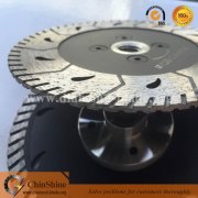 Diamond Blade Granite Turbo Cutting And Grinding Disc With Flange