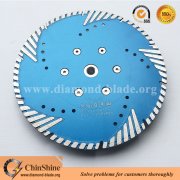 Sintered turbo diamond granite dry cutting disc with protect teeth