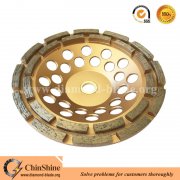 7" double row diamond grinding cup wheel for concrete and stone
