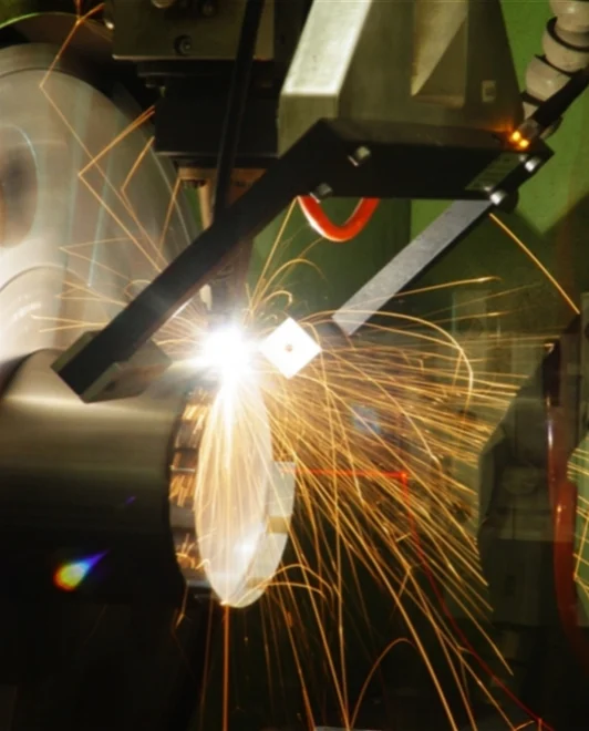 Core drill bit laser welding